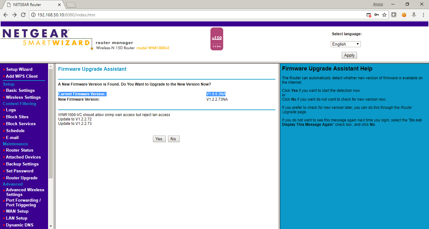 Netgear Firmware Version